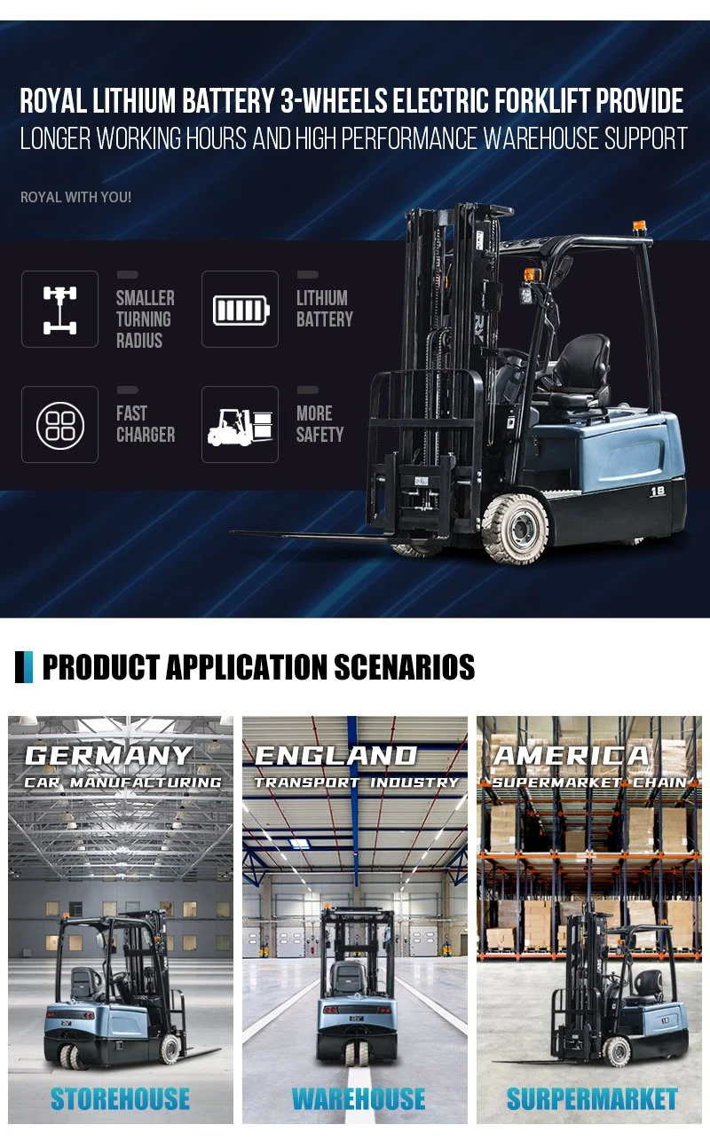 New 3000-6500mm Royal Standard Export Packing Semi Forklifts Electric Forklift