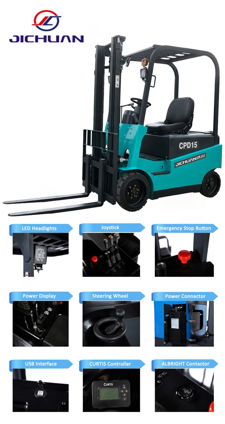 Color Customized Mini Forklift with electric Truck with Battery to Load for Warehouse