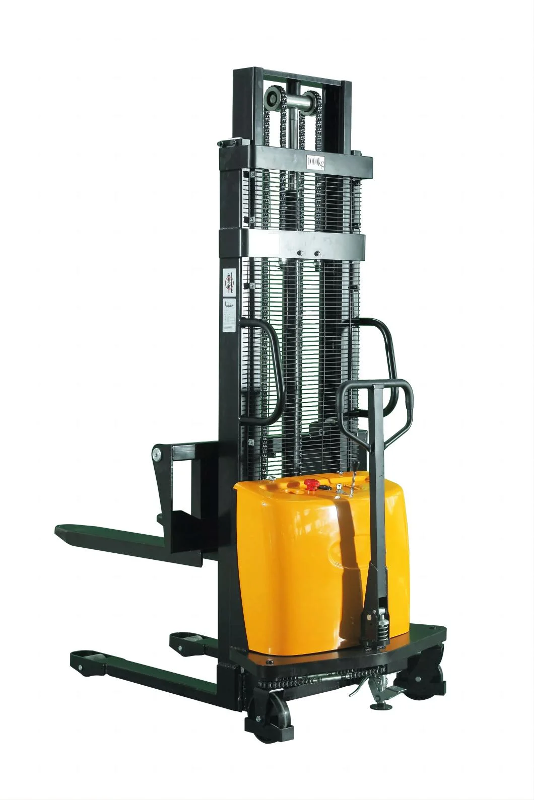 Semi Electric Hydraulic Pallet Stacker 1500 2000 Kg Electric Transporting Fork Lift Apilador Electrico